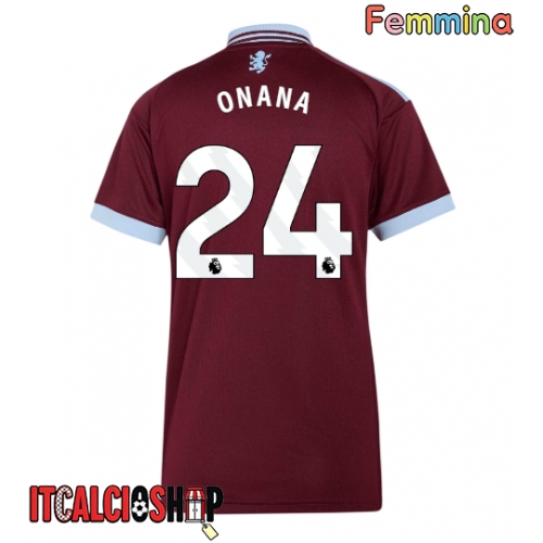 Aston Villa Amadou Onana #24 Prima Maglia Femmina 2026-27 Manica Corta
